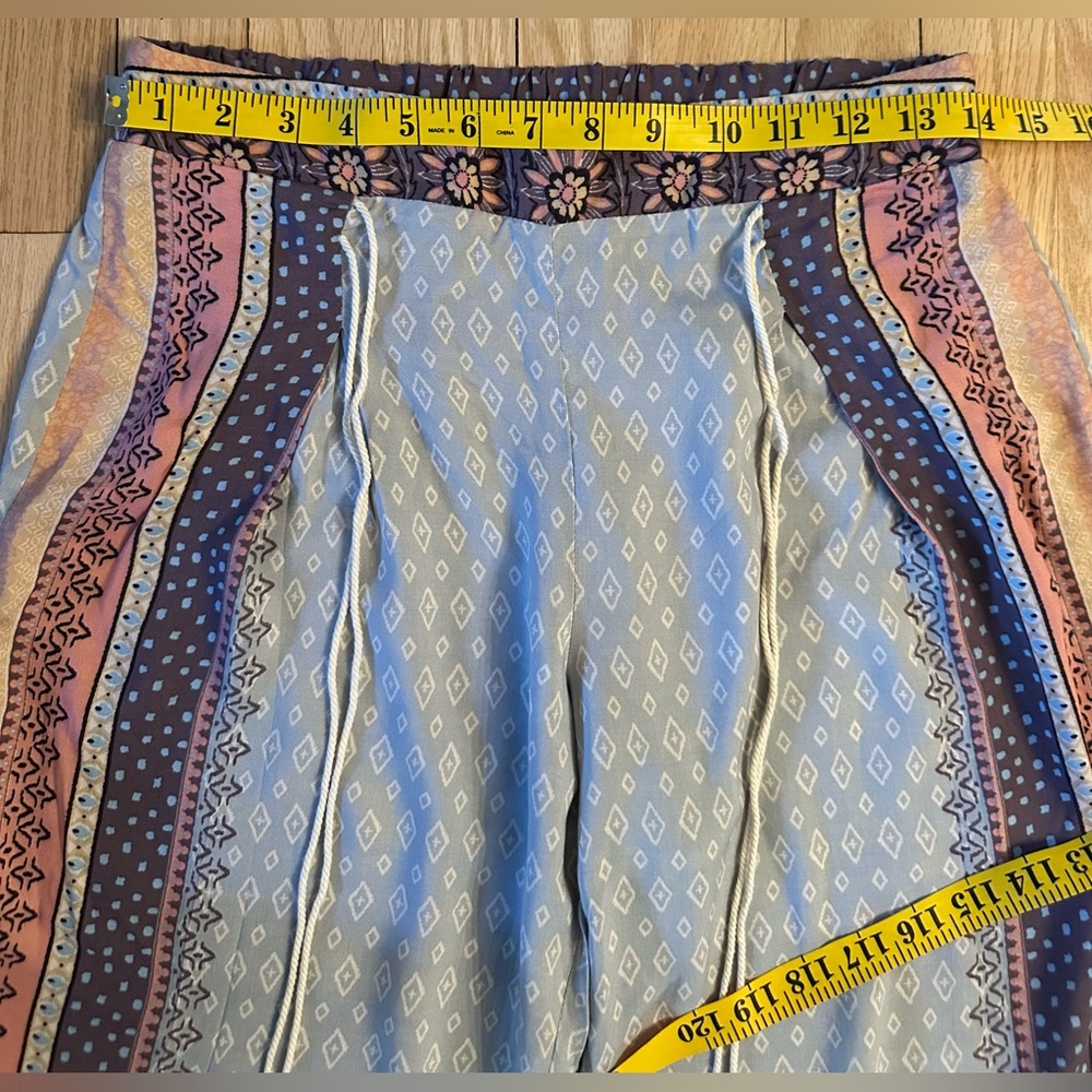 Gypsies & Moondust Palazzo Printed Bohemian Pants Hippie/Boho, Size M - Picture 4 of 8